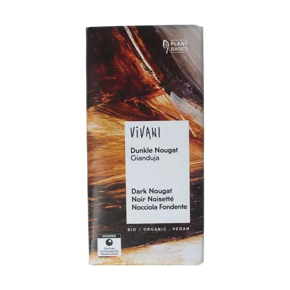 Vivani dark nougat giand biologisch 80 gram