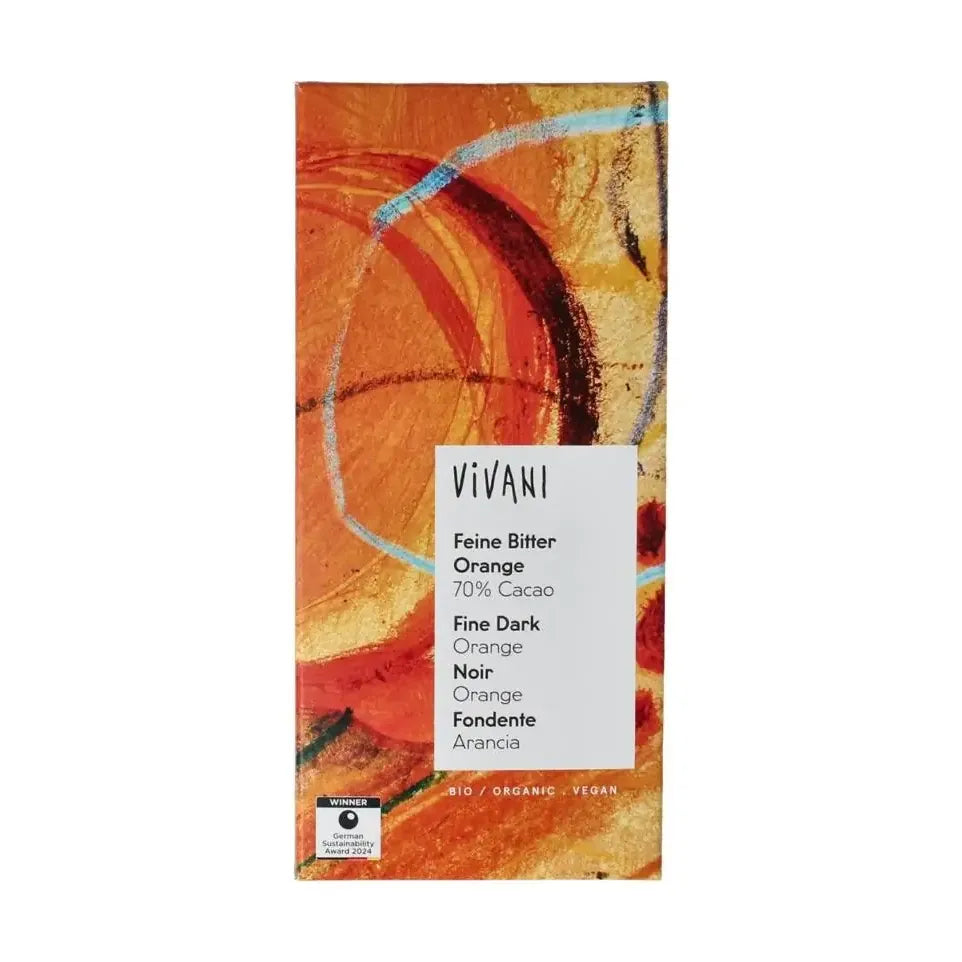 Vivani dark sinaasappel biologisch 80 gram