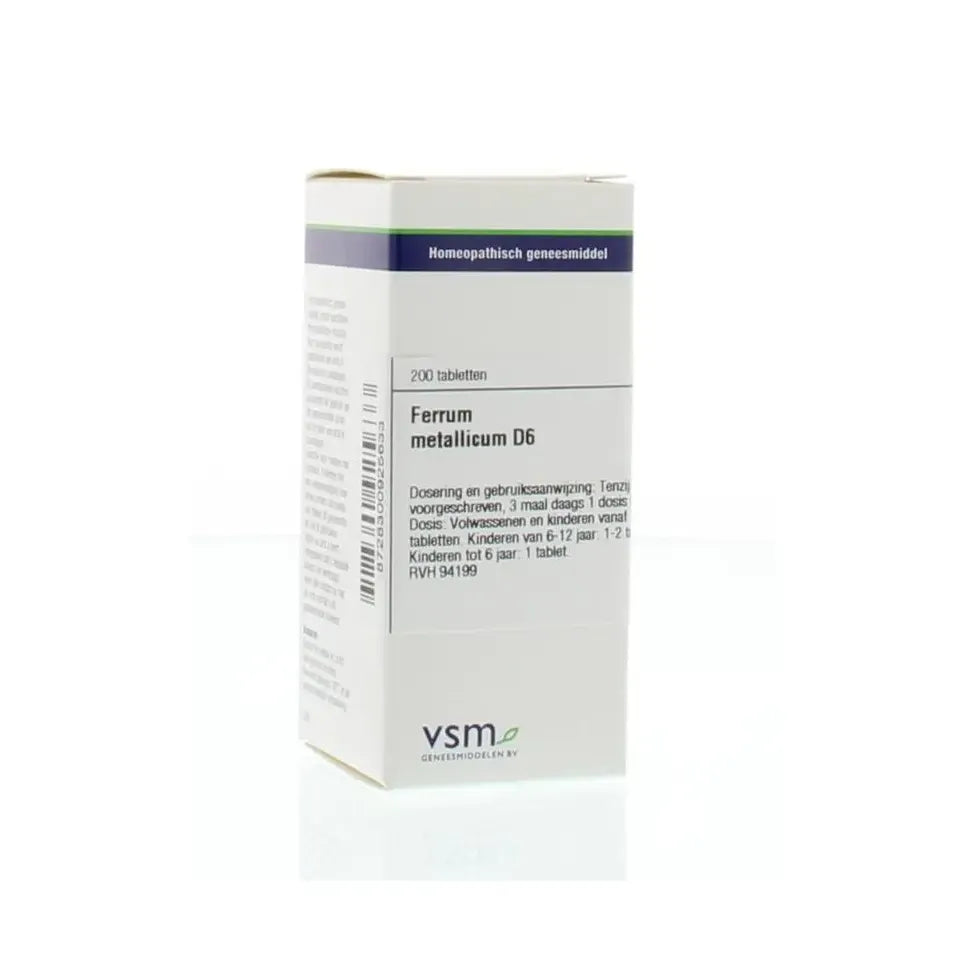 VSM Ferrum metallicum D6 200 tabletten