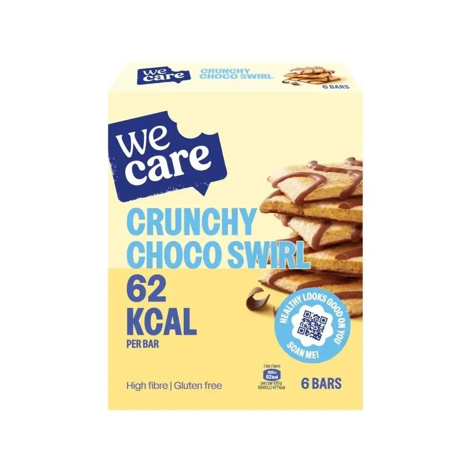 Wecare Bars cruchy choco swirl 78 gram