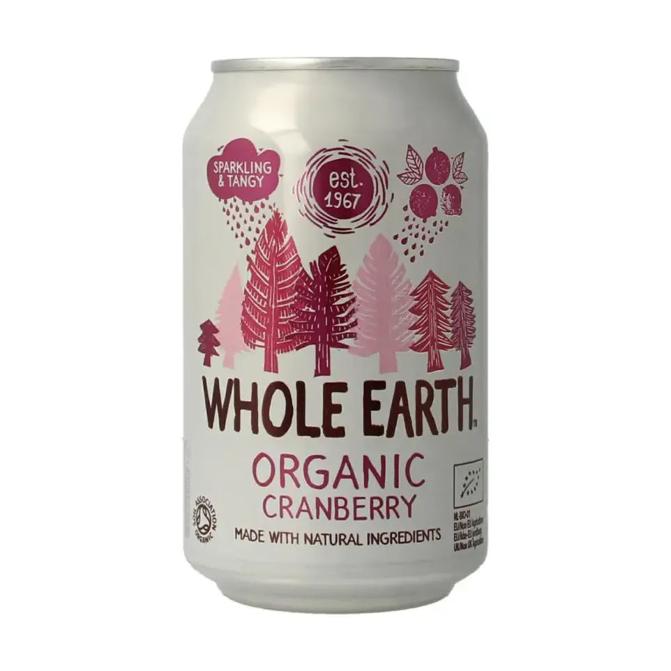 Whole Earth Sparkling cranberry biologisch 330 ml