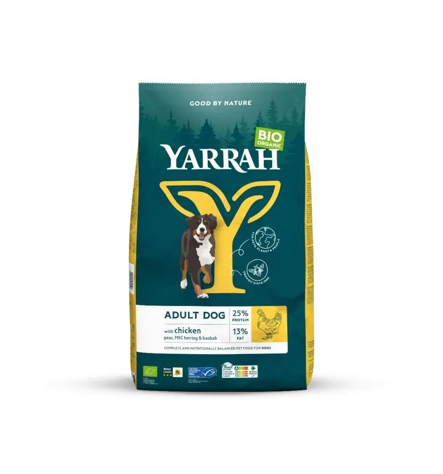 Yarrah Adult hondenvoer met kip biologisch MSC 10 kg