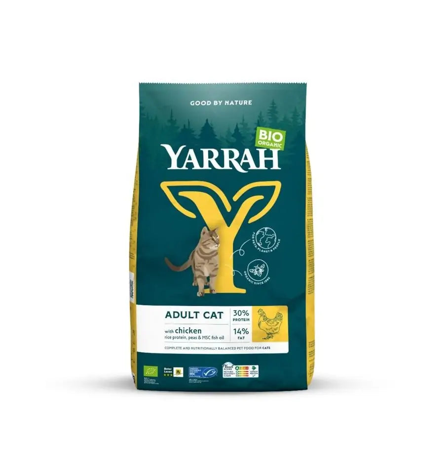 Yarrah Adult kattenvoer met kip biologisch 10 kg