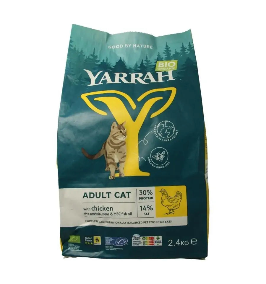 Yarrah Adult kattenvoer met kip biologisch 2400 gram