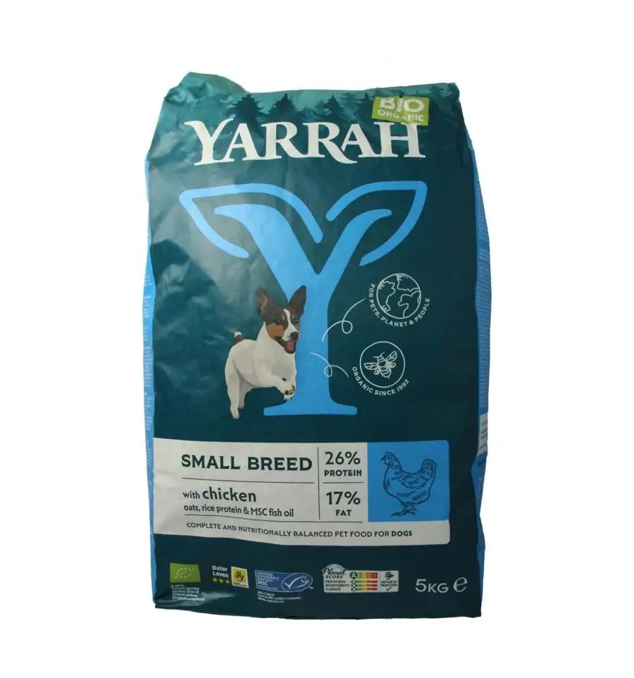 Yarrah Adult Small Breed met kip biologisch MSC 5 kg