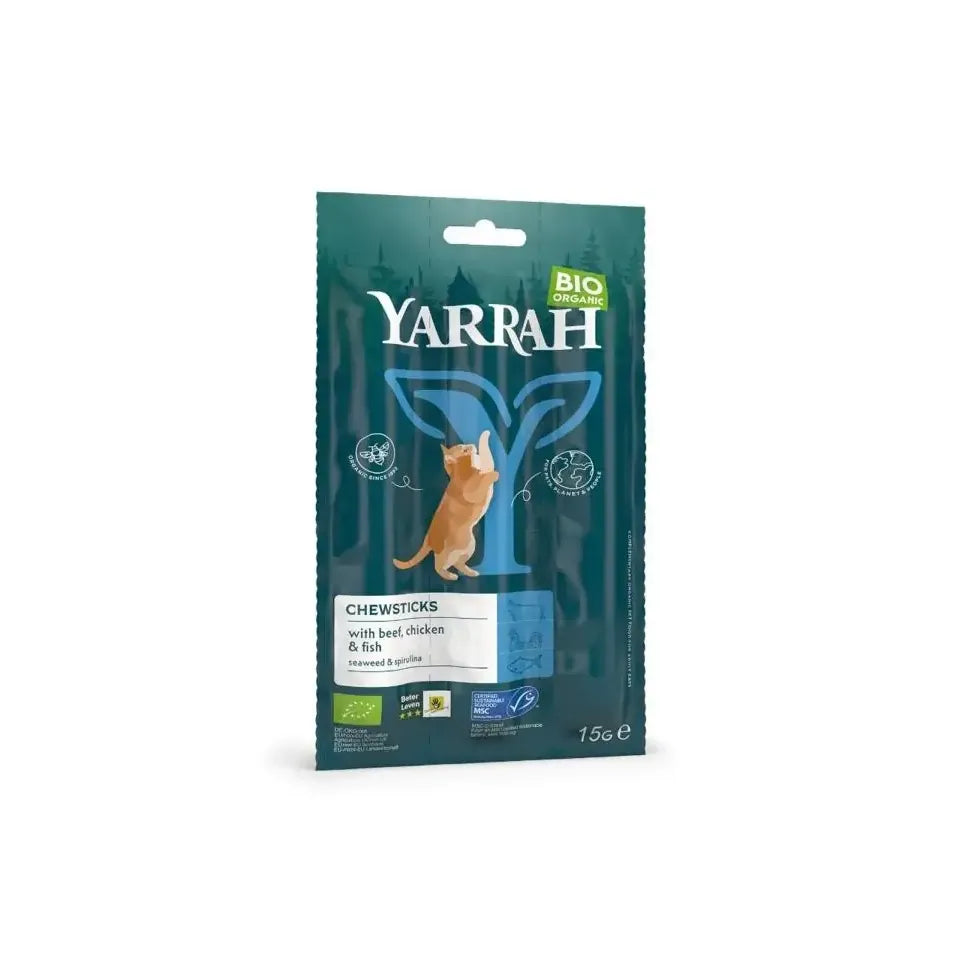 Yarrah Kat kauwsticks biologisch 15 gram