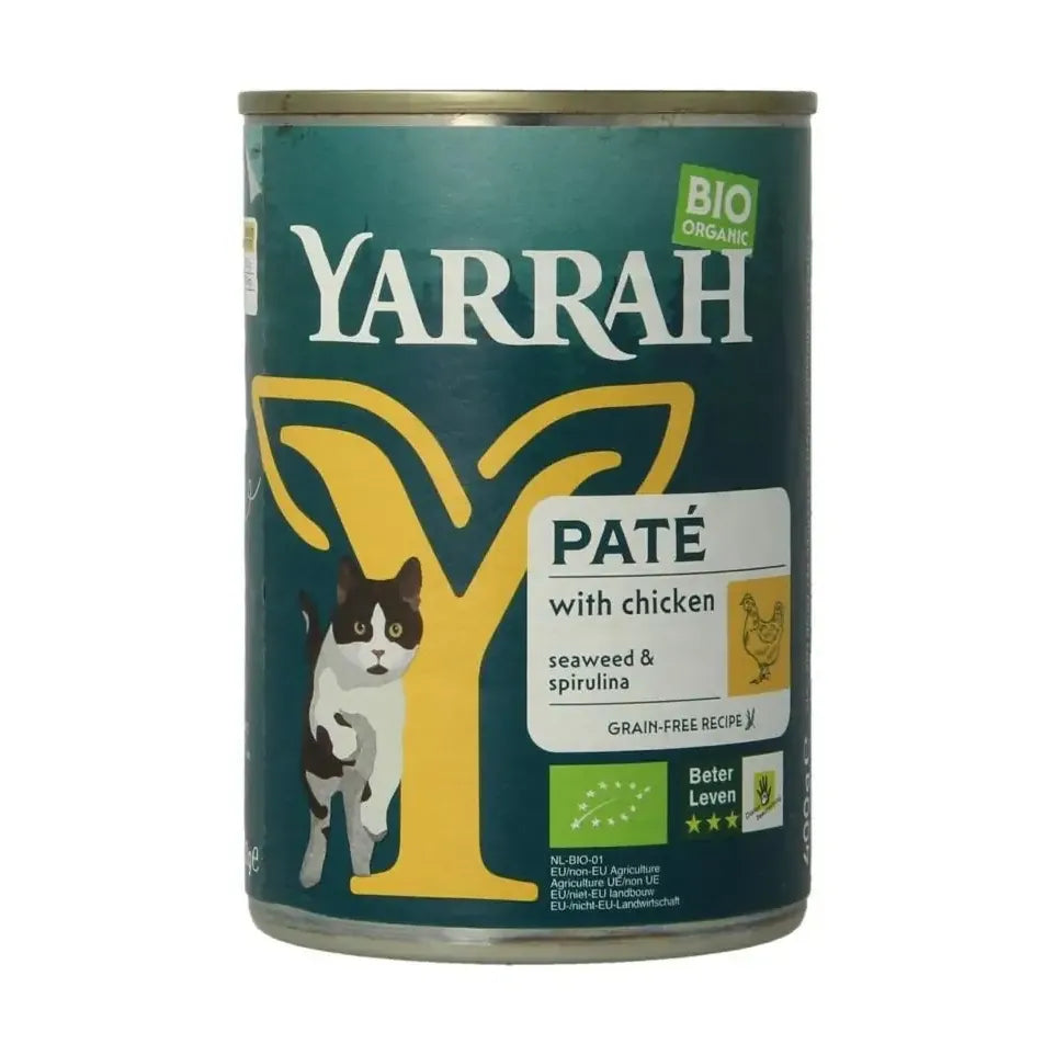 Yarrah Kat pate met kip biologisch 400 gram
