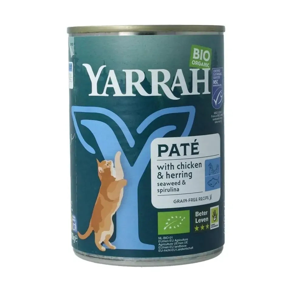 Yarrah Kat pate met vis biologisch 400 gram