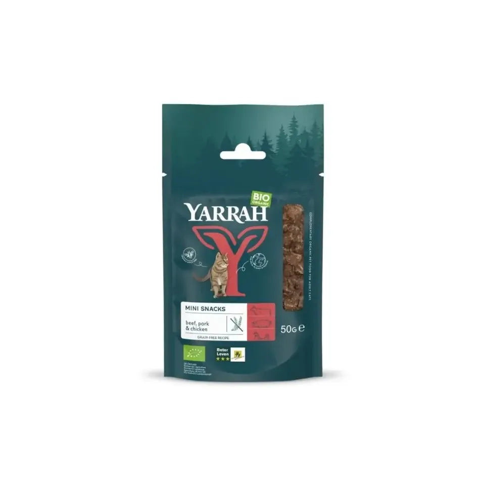 Yarrah Mini snack voor katten biologisch 50 gram