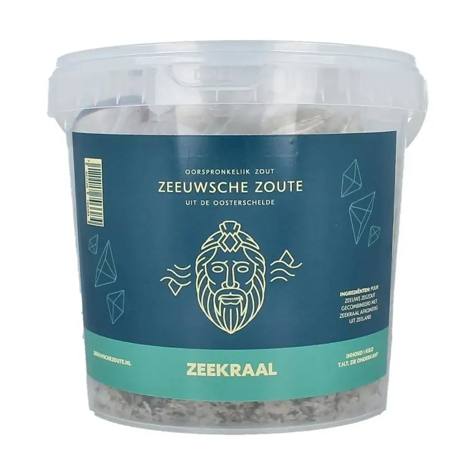 Zeeuwsche Zoute Zout met zeekraal in emmer 1 kg