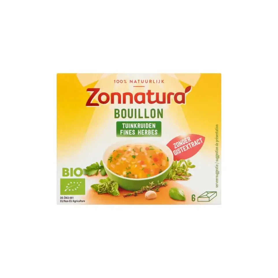 Zonnatura Fine herbstock bouillon zonder gist 66 gram