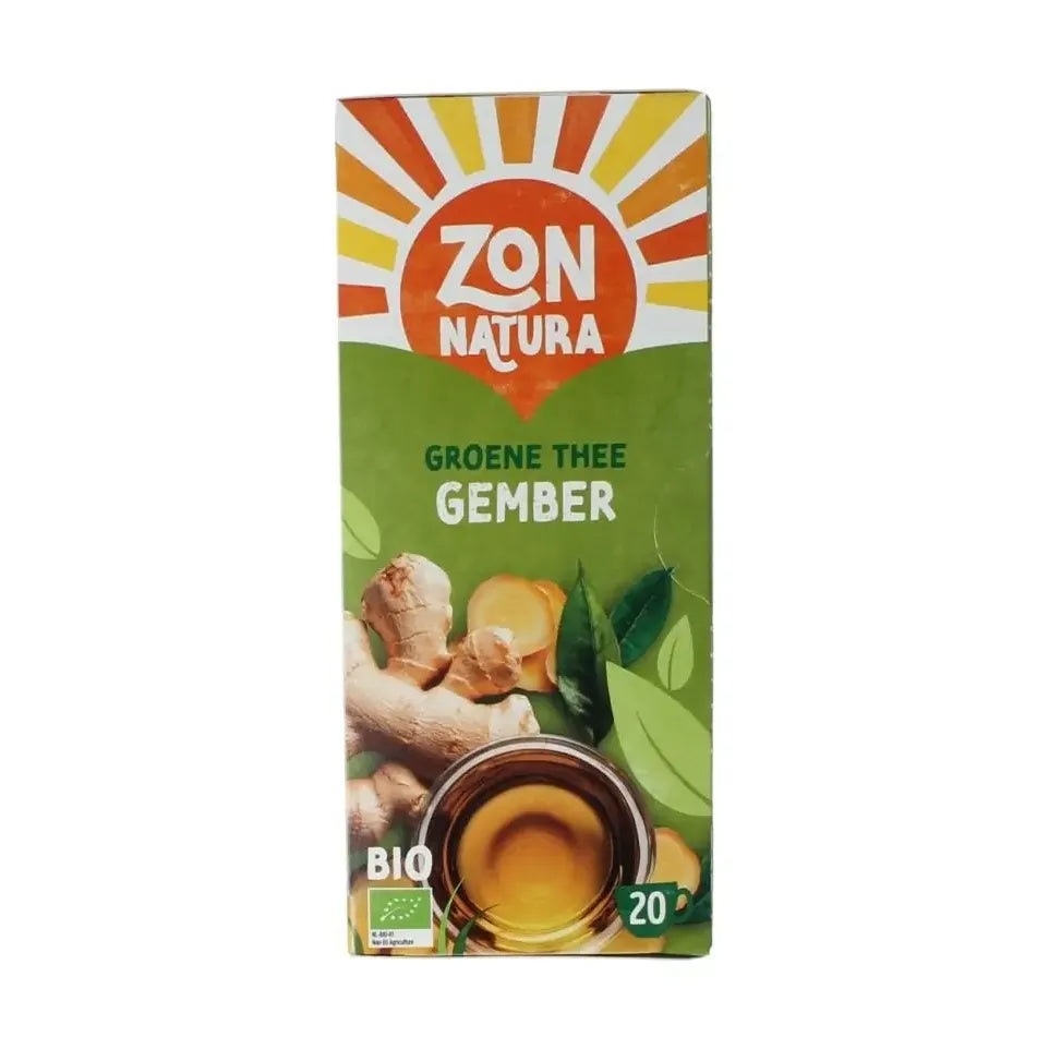 Zonnatura Groene thee gember 20 zakjes