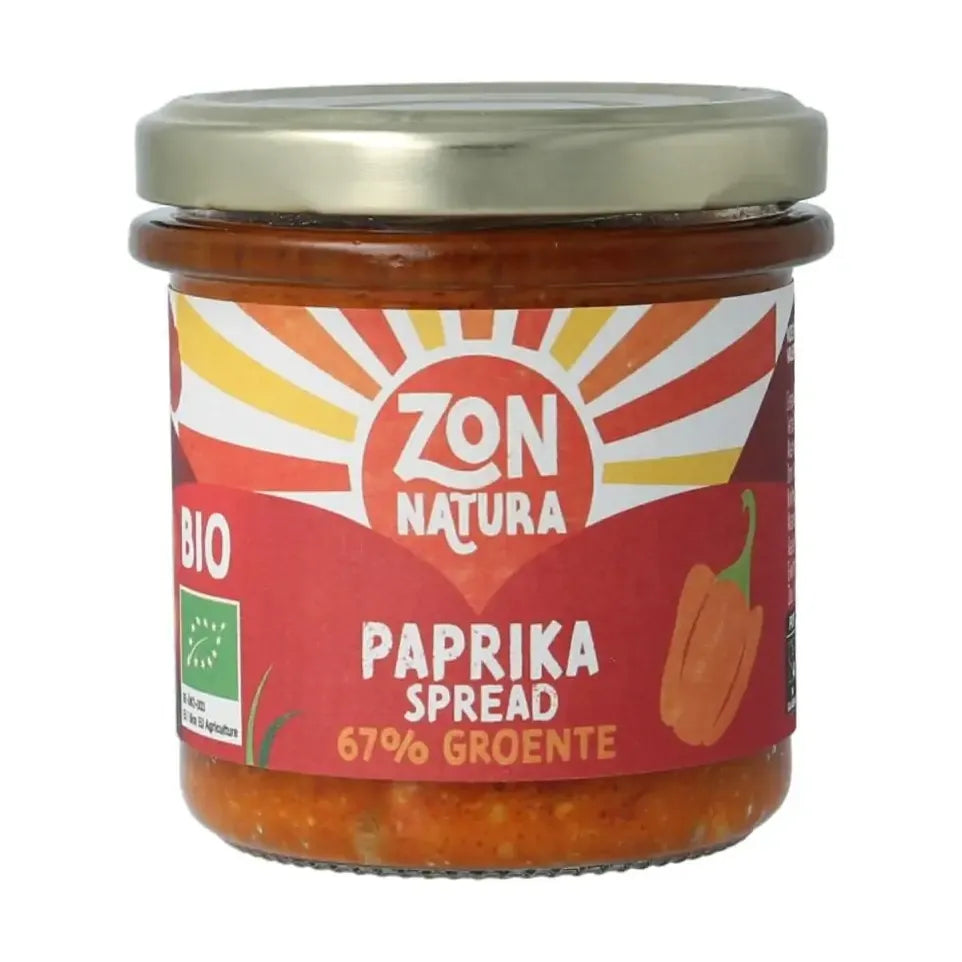 Zonnatura Groentespread paprika 135 gram