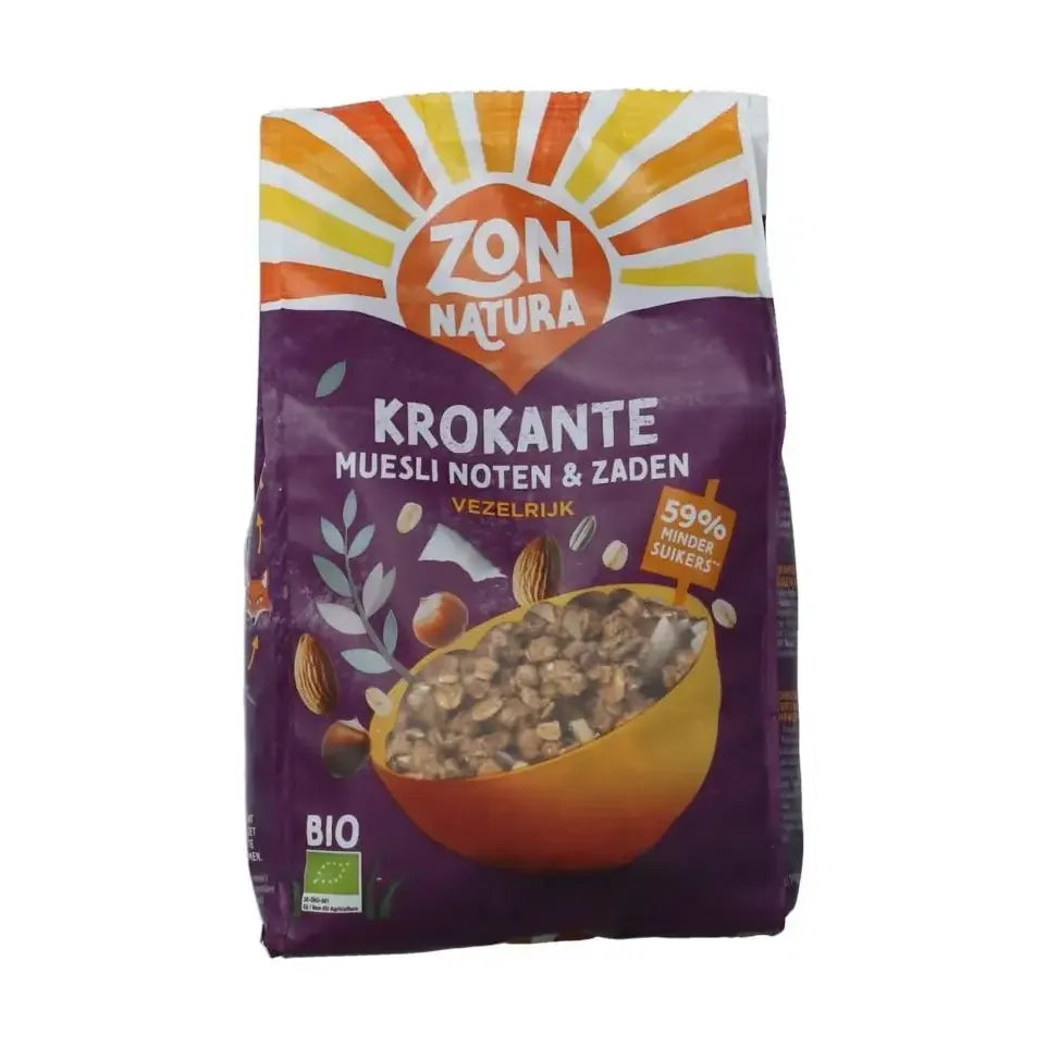 Zonnatura Krokante muesli noten en zaden biologisch 375 gram