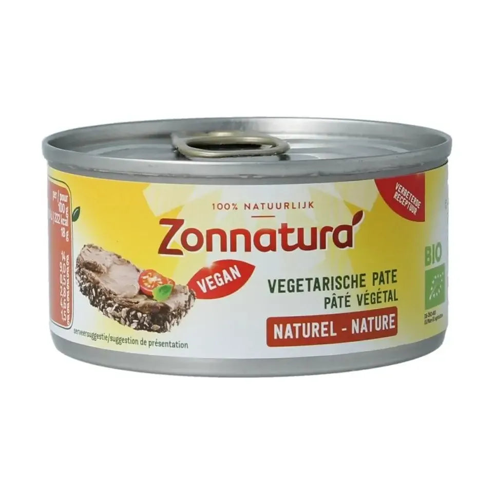Zonnatura Vegetarische pate naturel 125 gram