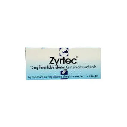 Zyrtec Cetirizine dihydrochloride 7 tabletten